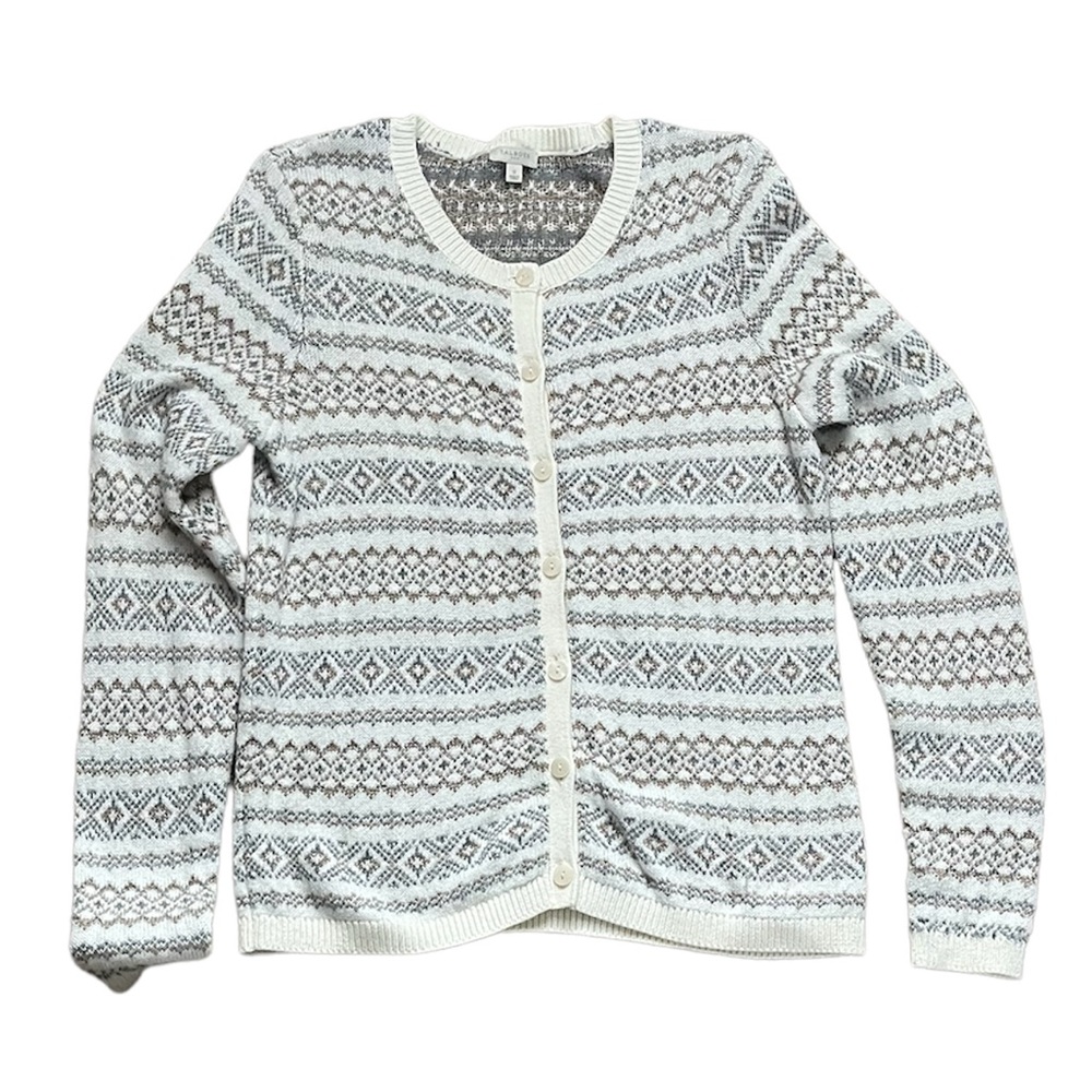 Talbots | Fair Isle Button Up Cardigan